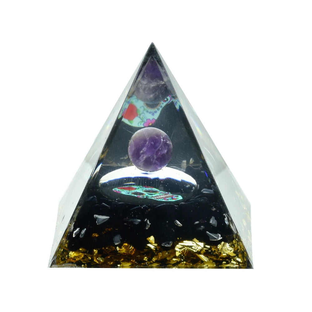 Natural Crystal Energy Generator Pyramid Reiki Healing Chakra Stabilizer Energetic Alchemy Deflects Harmful Electromagnetic Frequencies & Provides RF Shielding.