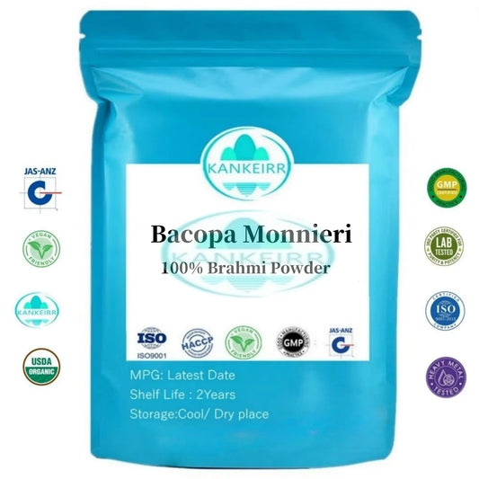 Brahmi Bacopa Monnieri Powder Extract Brain 🧠 Boosting Ayurvedic Herb Improves Meditation 🧘🏽‍♂️ Decalcify & Activate Your Pineal Gland 👁️