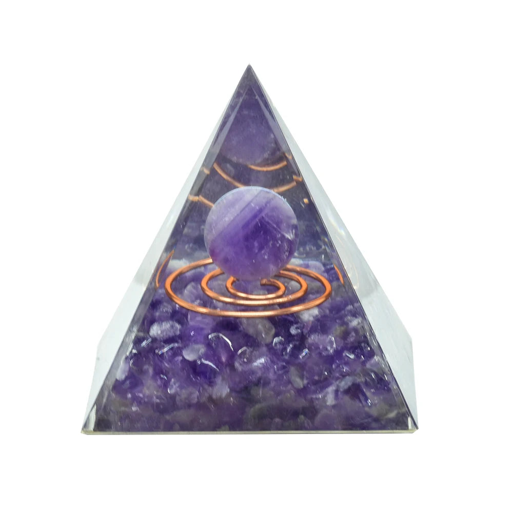 Natural Crystal Energy Generator Pyramid Reiki Healing Chakra Stabilizer Energetic Alchemy Deflects Harmful Electromagnetic Frequencies & Provides RF Shielding.