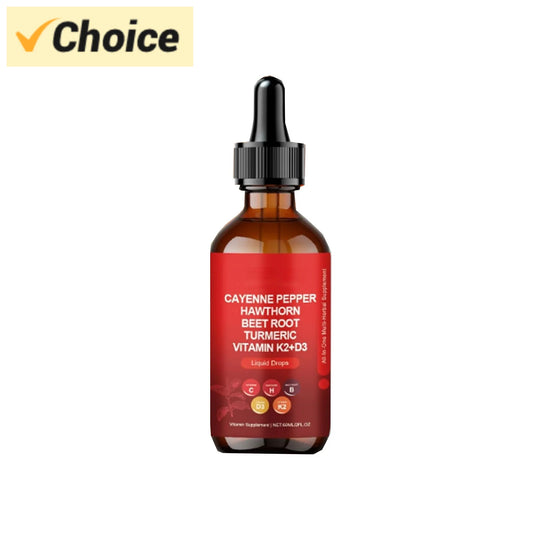 Capsicum Extract Drops Organic Beetroot 60ml Cayenne Pepper Hawthorn  Liquid boost immune system, improves digestion & supports weight loss promotes healthy skin.
