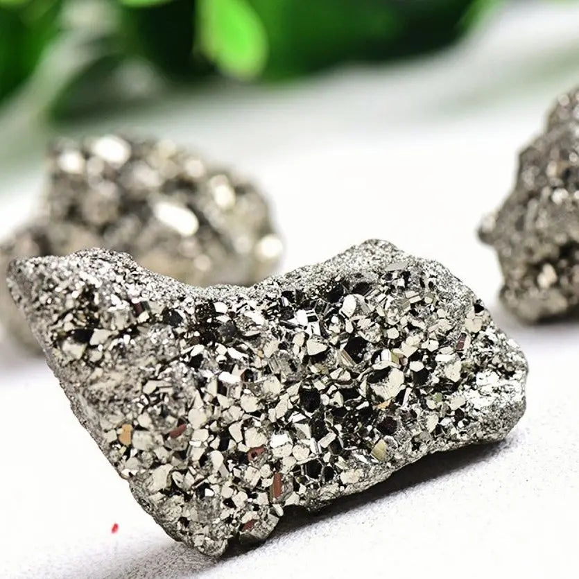 Natural Pyrite Raw Crystal Cluster Mineral.