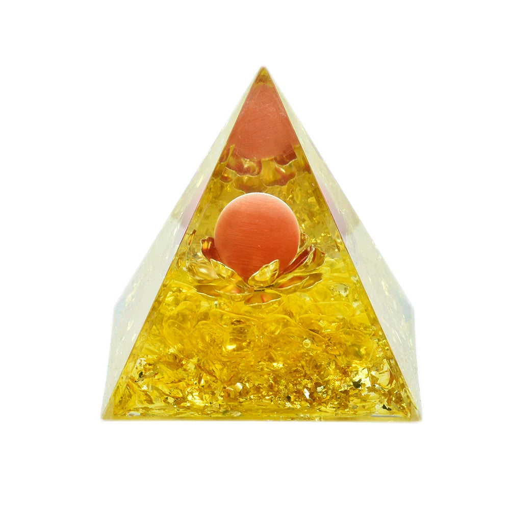 Natural Crystal Energy Generator Pyramid Reiki Healing Chakra Stabilizer Energetic Alchemy Deflects Harmful Electromagnetic Frequencies & Provides RF Shielding.
