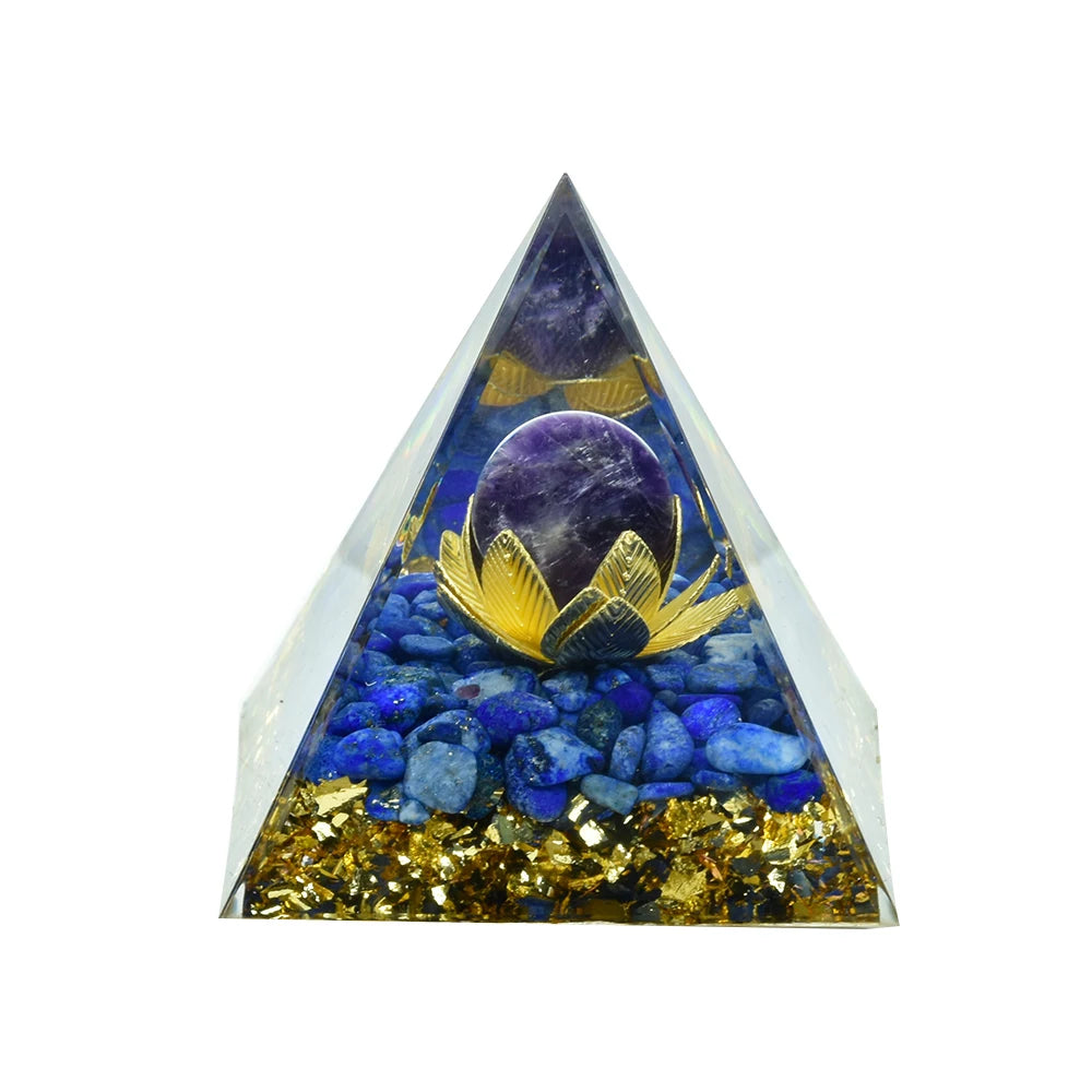 Natural Crystal Energy Generator Pyramid Reiki Healing Chakra Stabilizer Energetic Alchemy Deflects Harmful Electromagnetic Frequencies & Provides RF Shielding.