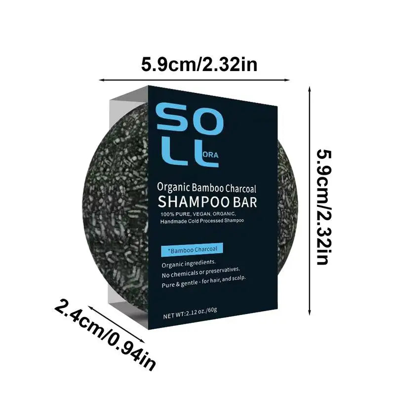 Solid Shampoo Bar Grey Hair Coverage Shampoo Bar Natural Charcoal Black Hair Darkening Shampoo Bar for Moisturizing refreshing