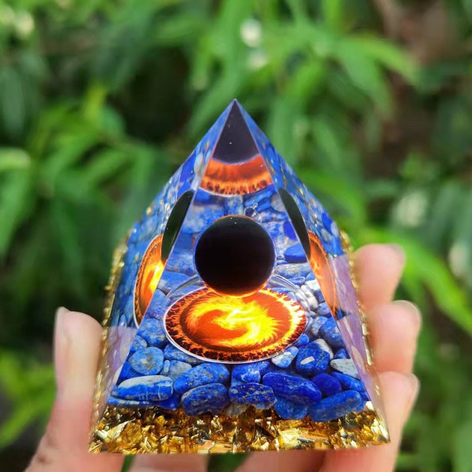 Orgonite Pyramid Crystals Natural Stone Orgone Energy Generator Healing Reiki Chakra Meditation Ornaments Crafts Office Decor