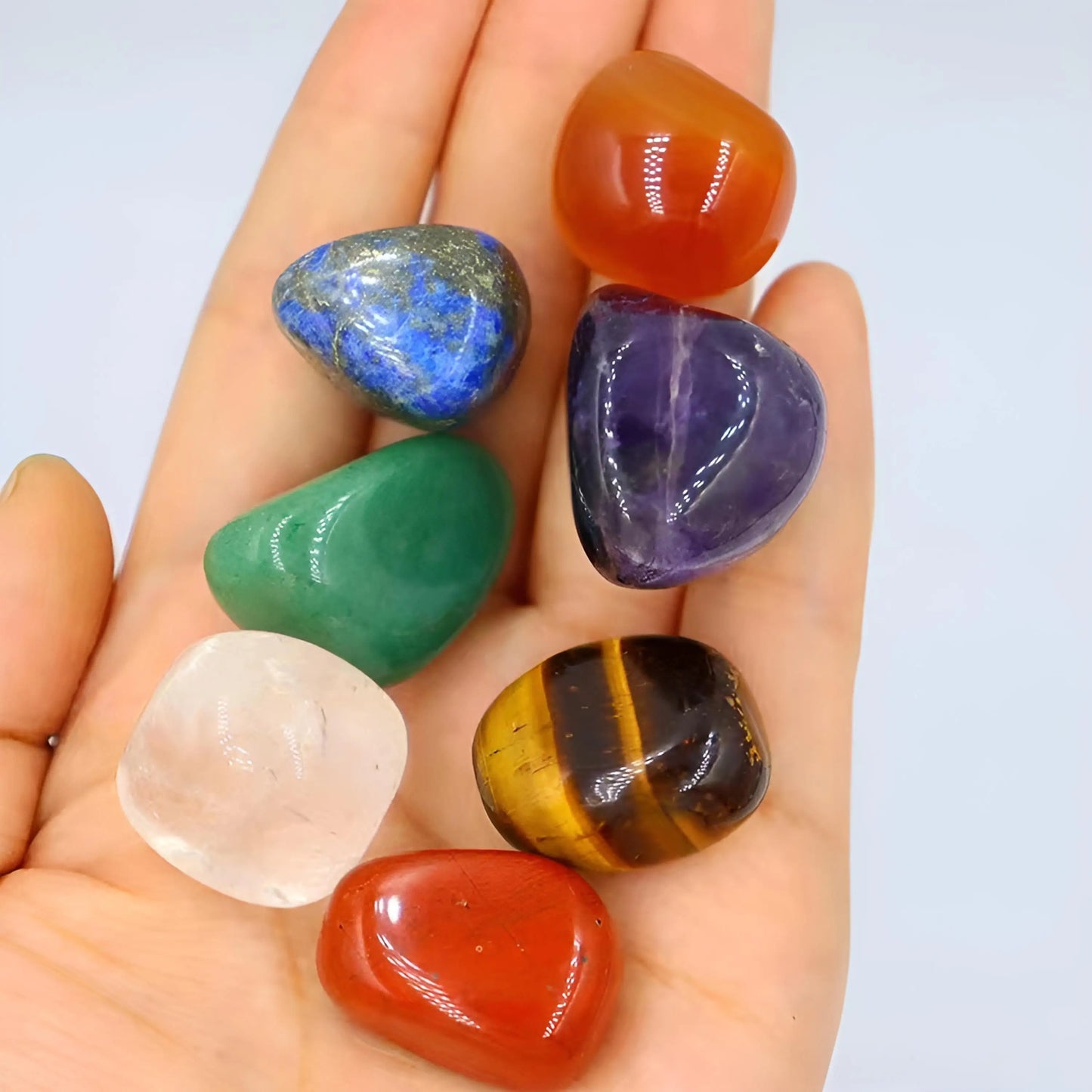 7 Chakra Healing Crystals Set Orgone Energy Pendant Necklace + Chakra Crystal Stones Kit