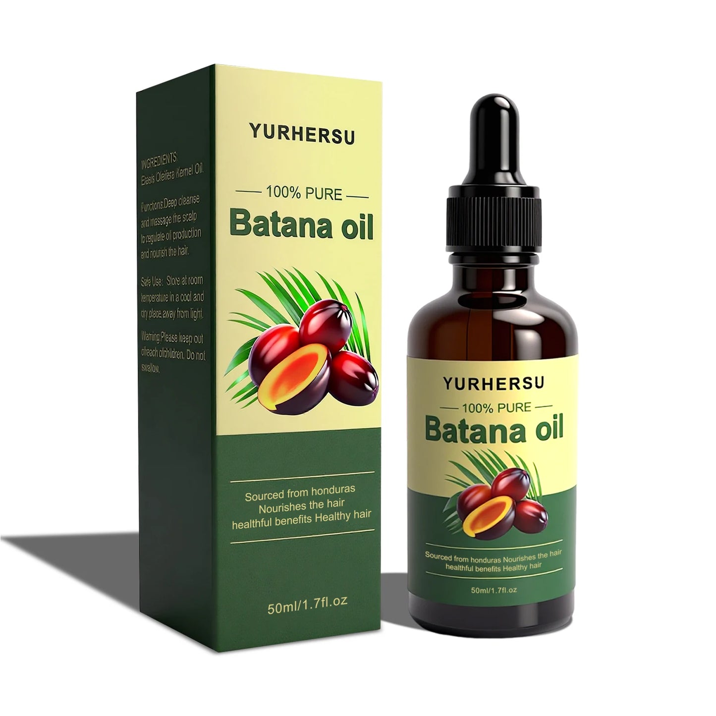 Batana Oil for Hair Growth: Dr Sebi Organic Raw Batana Oil from Honduras - 100% Pure & Natural - For Thicker & Stronger Hair