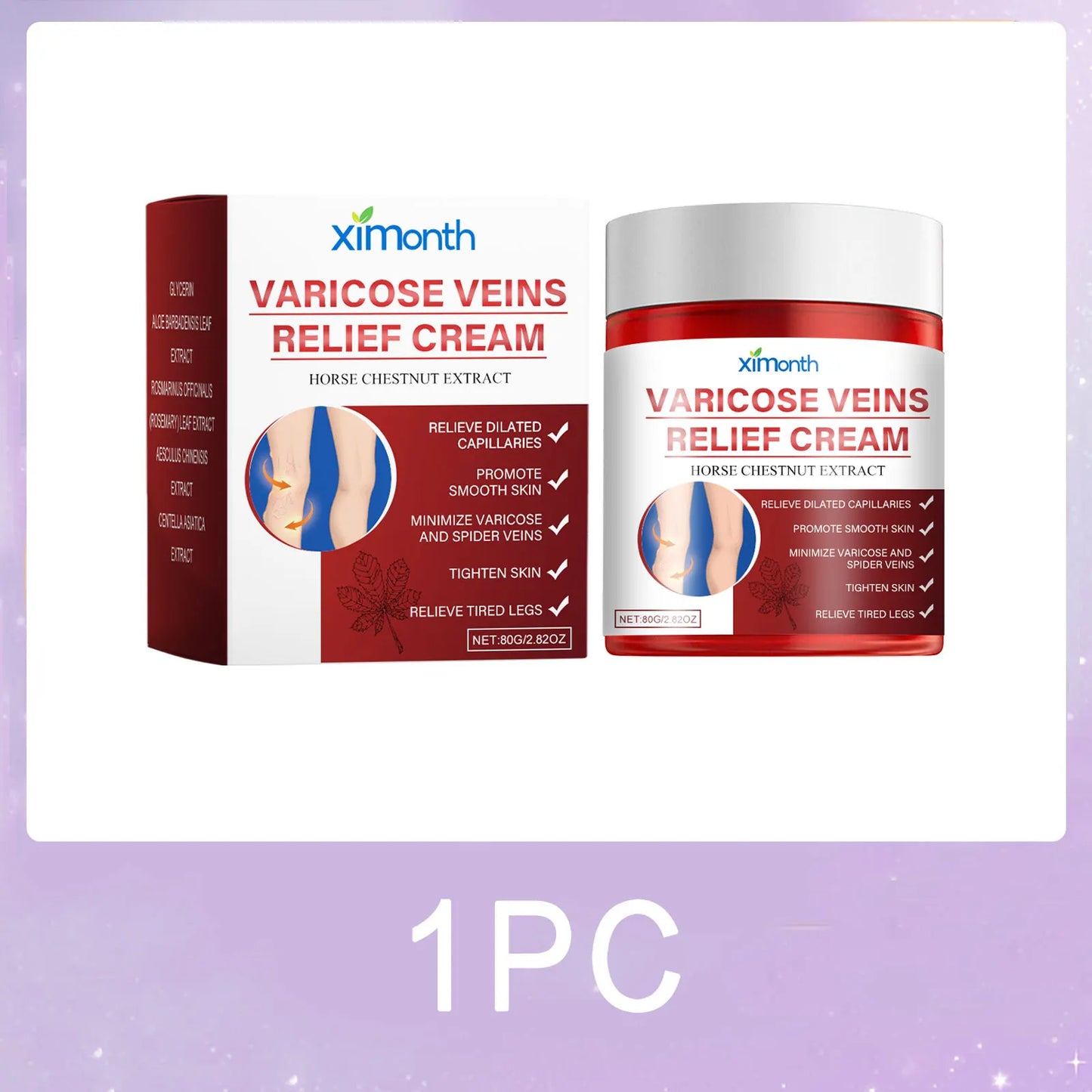Aescin Horse Chestnut Varicose Veins Cream Leg Swelling Relief Eliminate Vasculitis Phlebitis Improve Blood Circulation Spider Veins Soothing Cream.