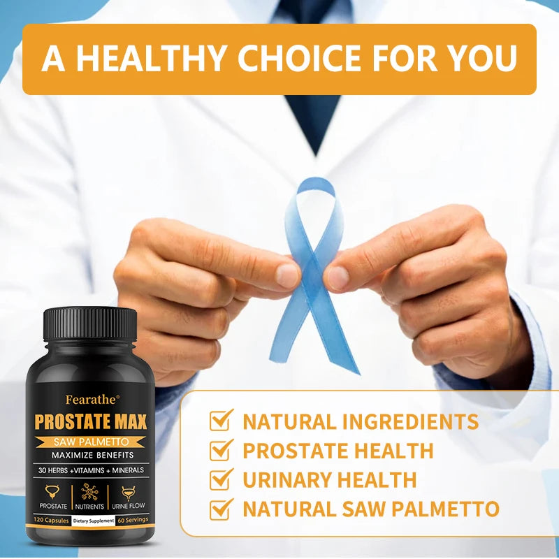 Prostate Max Powerful Saw Palmetto Prostate Supplement - Promotes Prostate Health, Urinary Health and Hair Growth.