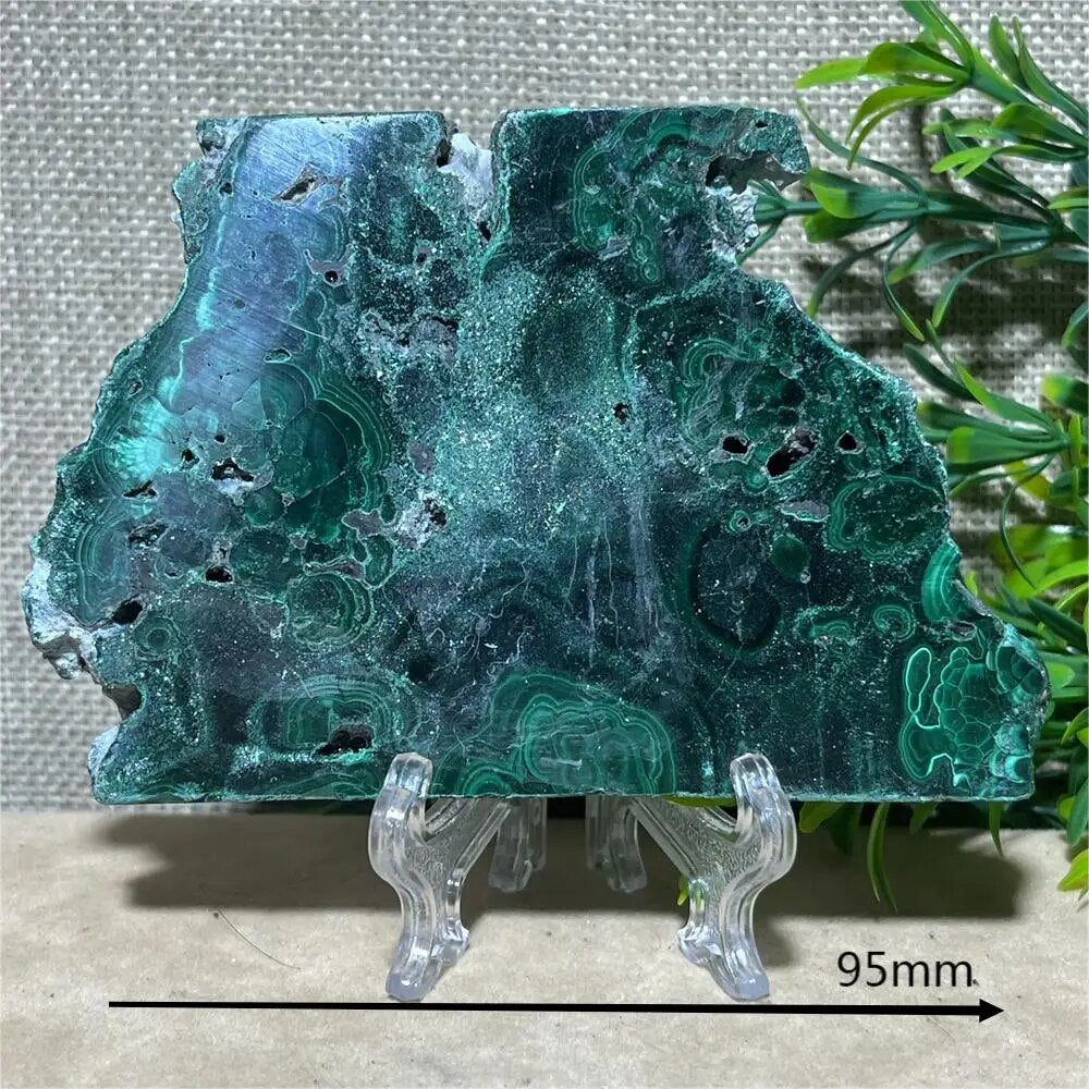 Natural Green Malachite Slab Slice  Stone Reiki Flower Beauty Minerals Healing Spiritual Stripe Home Decoration Quartz