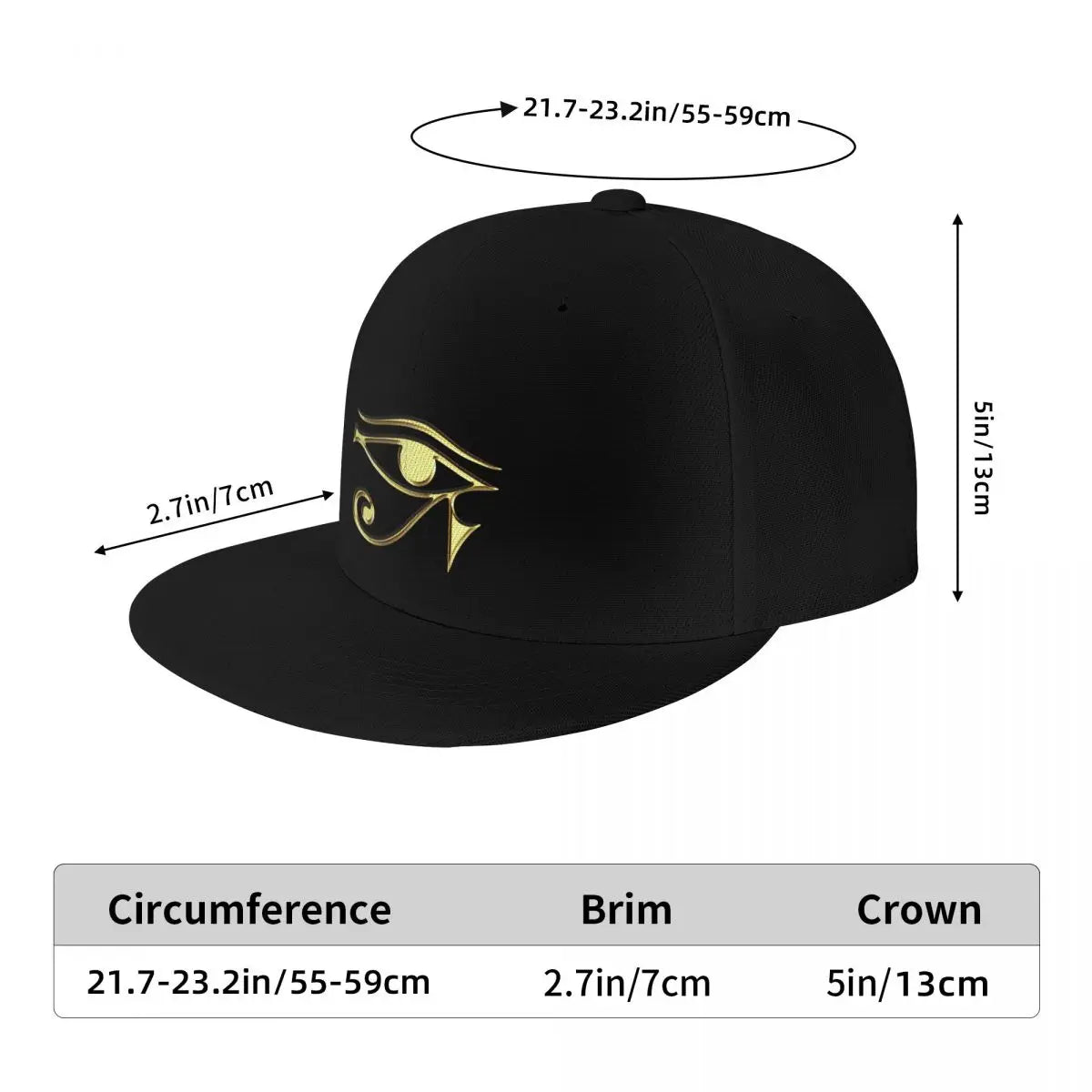 EYE OF HORUS, Protection Amulet, Kemetic , Symbol, Horus, Eye Baseball Cap Snapback Cap Caps For Women Men's Esoteric Clothing.