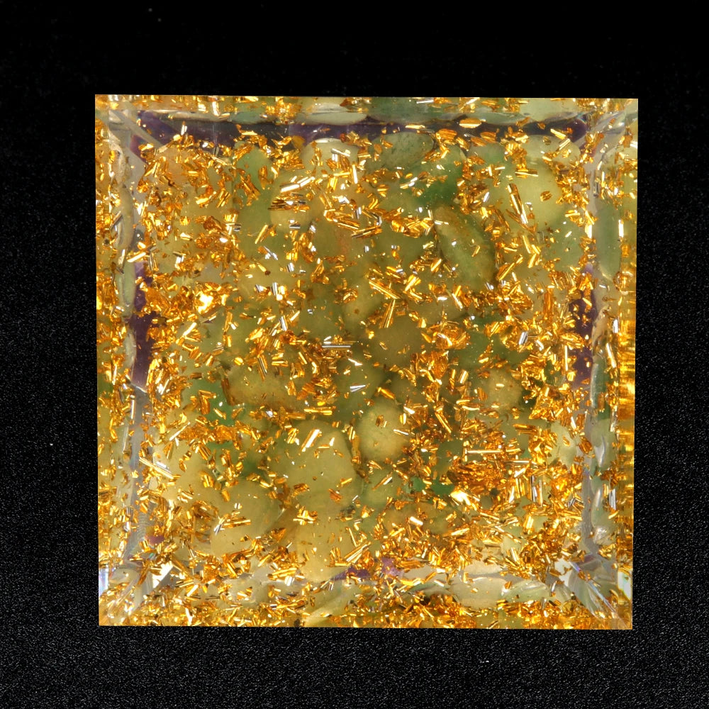 Zodiac Energy Orgone Crystal Pyramid Energetic Alchemy Blocks Radio Frequencies & Harmful EMF Waves Crystal Reiki Chakra Generator.