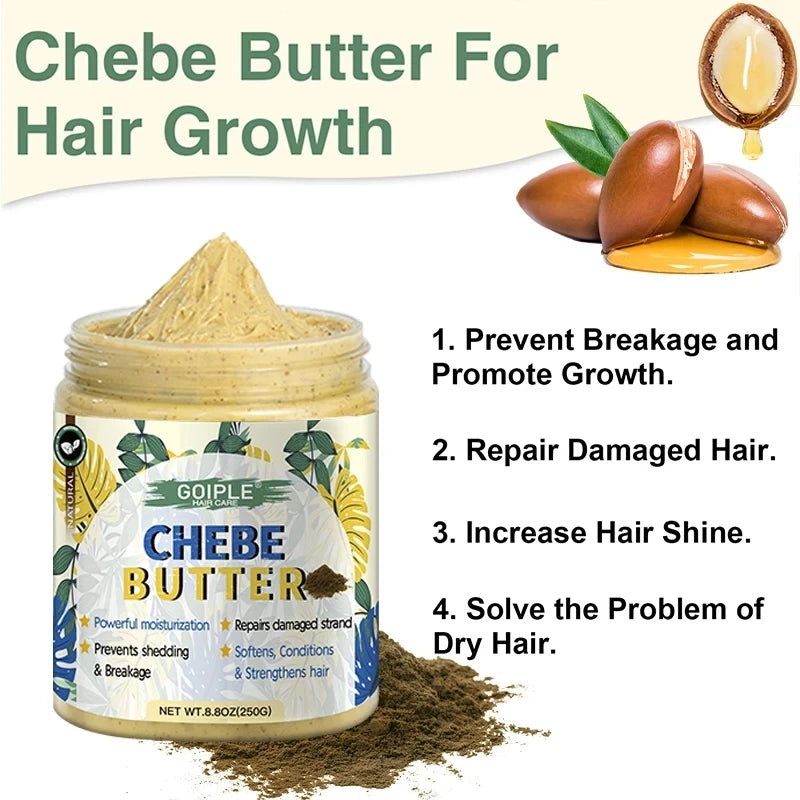 Natural African Chebe Powder for Hair Growth Moisturizing Essence Scalp Care Butter Treatment Repair Damaged Anti Loss Oil Serum