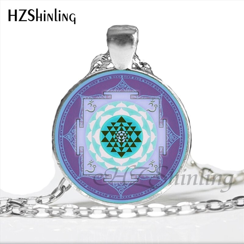 NS-00806 chakra Spiritual Buddhist Sri Yantra Pendant Necklace Sacred Geometry Sri Yantra Jewelry meditation Necklace HZ1