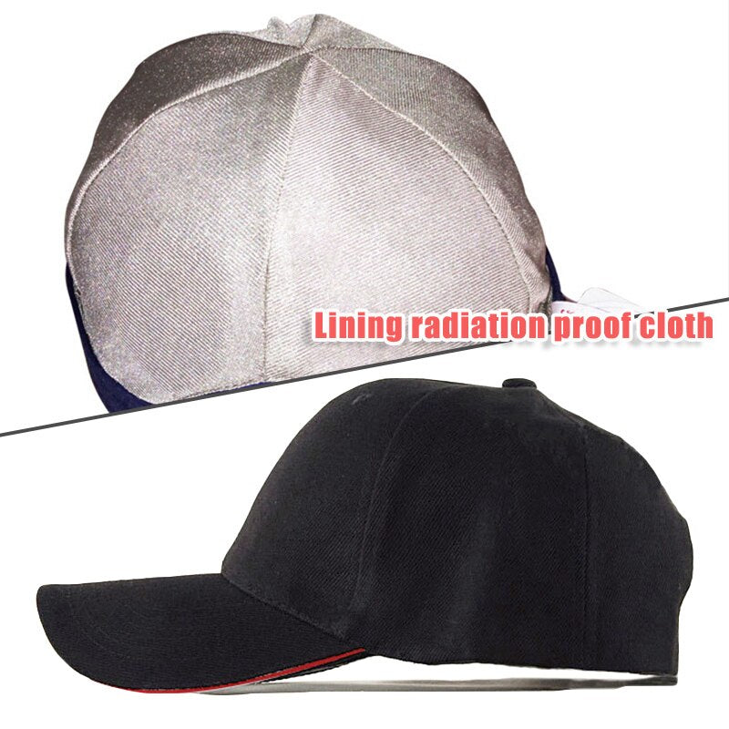 Anti Radiation Cap Computer TV EMF Shielding Hat RF/Microwave Protection Baseball Cap Silver Fiber Unisex RFID Shielding Hats