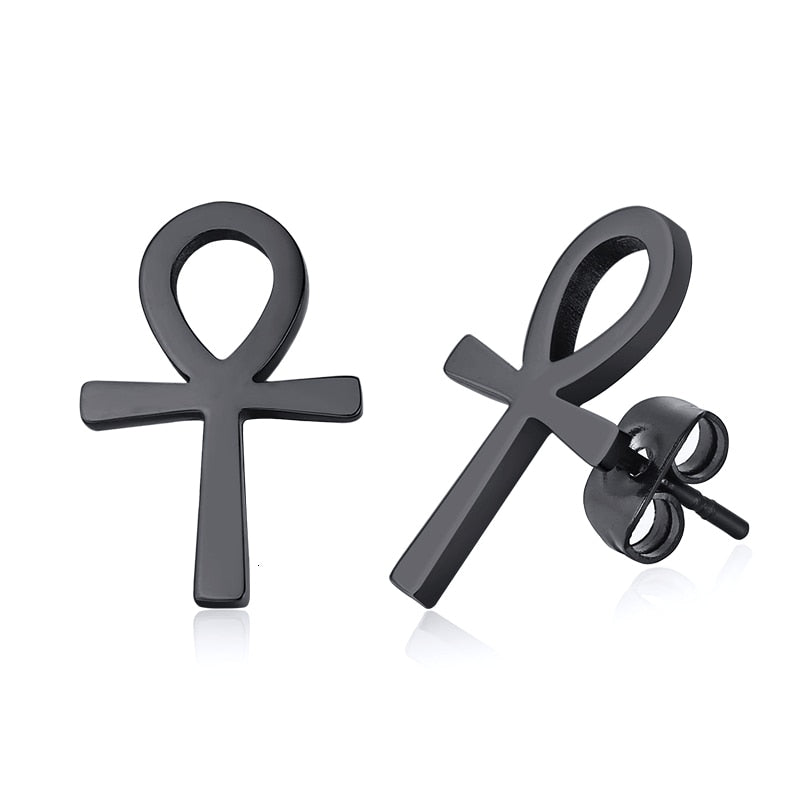 OM SYMBOL AUM STUD EARRING STAINLESS STEEL YOGA AND MEDITATION UNISEX JEWELRY GIFTS FOR YOGA LOVERS