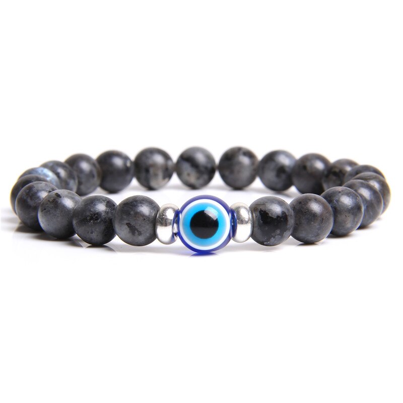 Mens Black Stretch Turkey Evil Eye Bracelet tiger eye Beaded Hamsa Bracelet Female Natural Stone Beads Couple Bracelet Donna