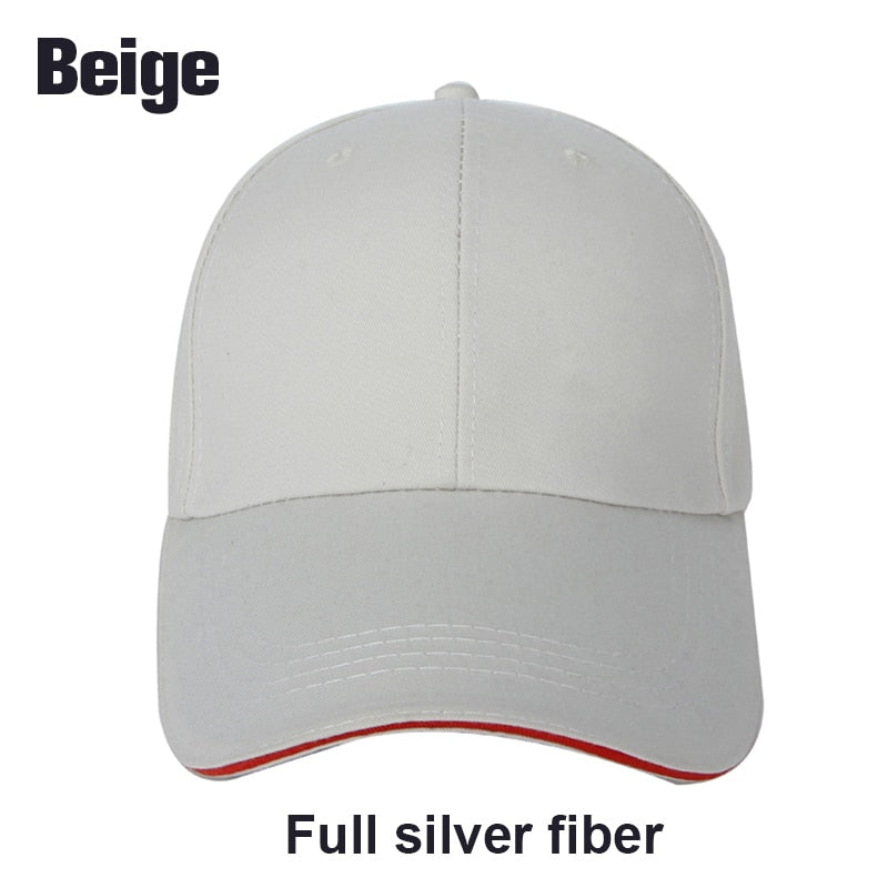 Anti Radiation Cap Computer TV EMF Shielding Hat RF/Microwave Protection Baseball Cap Silver Fiber Unisex RFID Shielding Hats