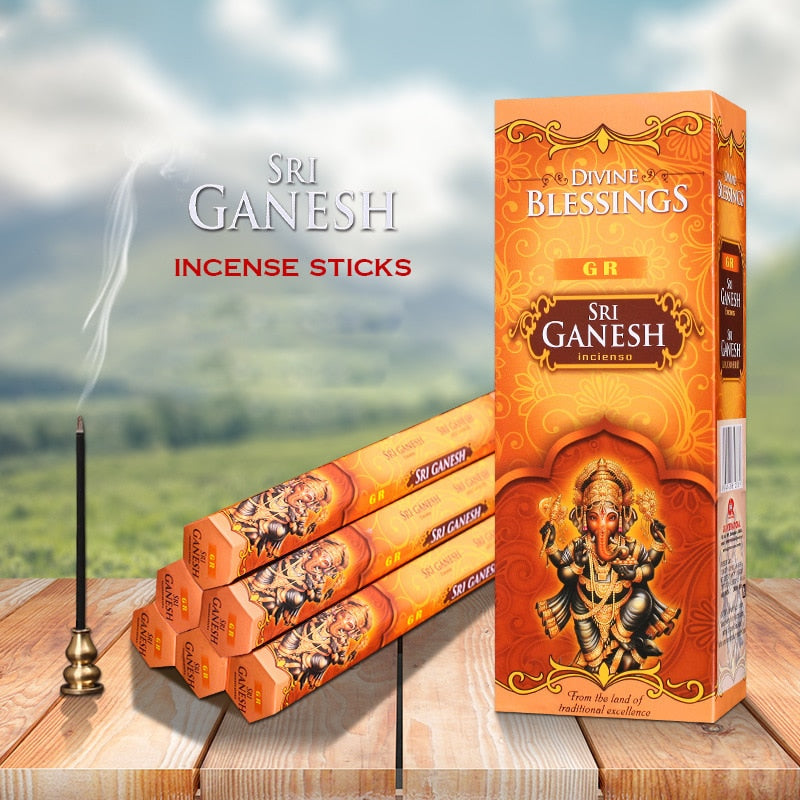 Original Indian Incense 20 Sticks Meditation Palo Santo White Sage Incense Room Air Fresh Aromatherapy