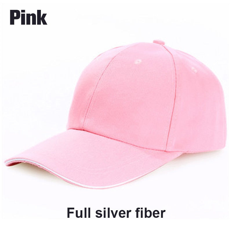 Anti Radiation Cap Computer TV EMF Shielding Hat RF/Microwave Protection Baseball Cap Silver Fiber Unisex RFID Shielding Hats