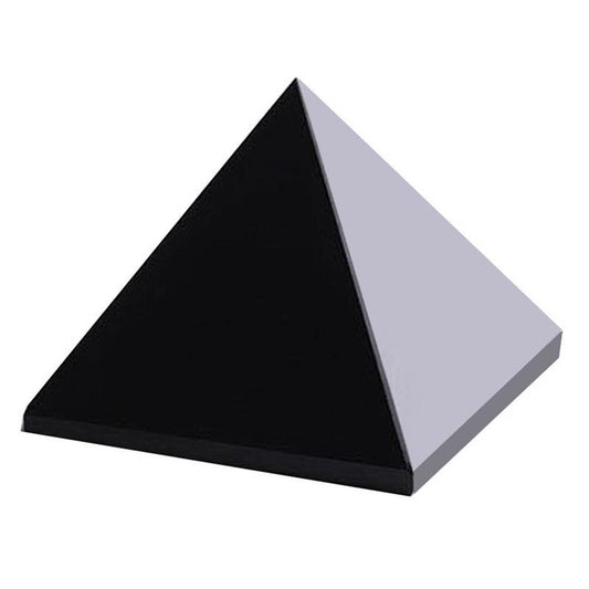 Living Room Natural Arrival Spirit Energy Black Obsidian Pyramid Crystal For Protection Healing Home Desk Decoration Fengshui