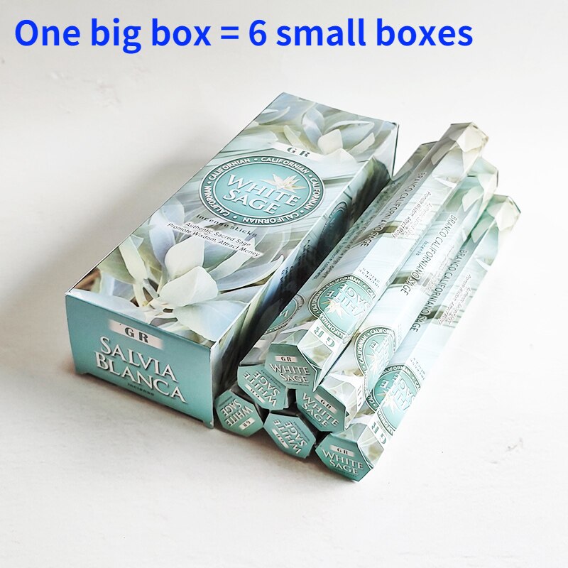 1 Big Box Indian Incense Sticks White Sage Meditation Lavender Palo Santo Purifying Air Deodorization Aromatherapy